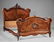 Antique French Rococo Rosewood Bed