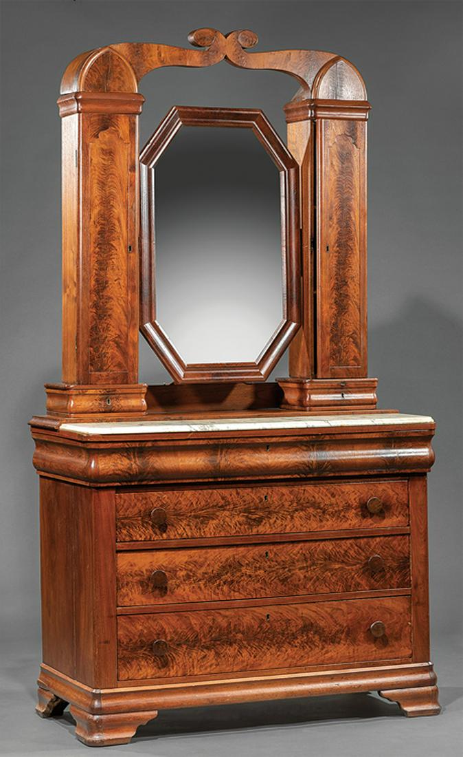 Late Classical Carved Mahogany Wig Dresser (1 of 9)