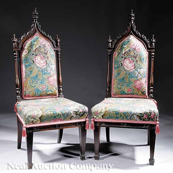 Pair of Rosewood Side Chair, attrib. To Jelliff
