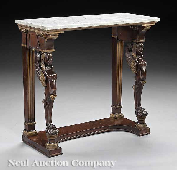 Continental Mahogany and Parcel Gilt Pier Table