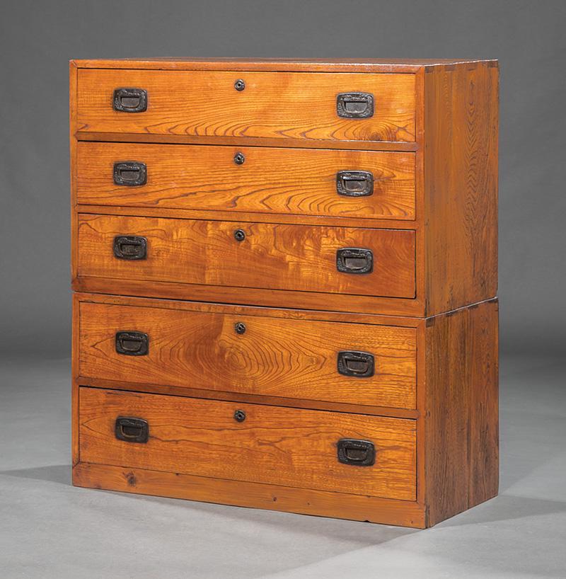 Anglo-Indian Hardwood Campaign Chest of Drawers (1 of 2)