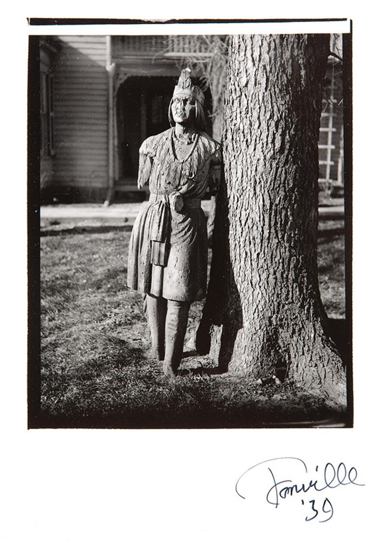 Theodore "Fonville" Winans (American/Louisiana): Theodore "Fonville" Winans (American/Louisiana, 1911-1992) , "Carved Totem", 1939, and "Vampire", 1945, 2 silver gelatin prints, both signed and dated lower right, sheets 9 13/16 in. x 7 7/8 in., matt