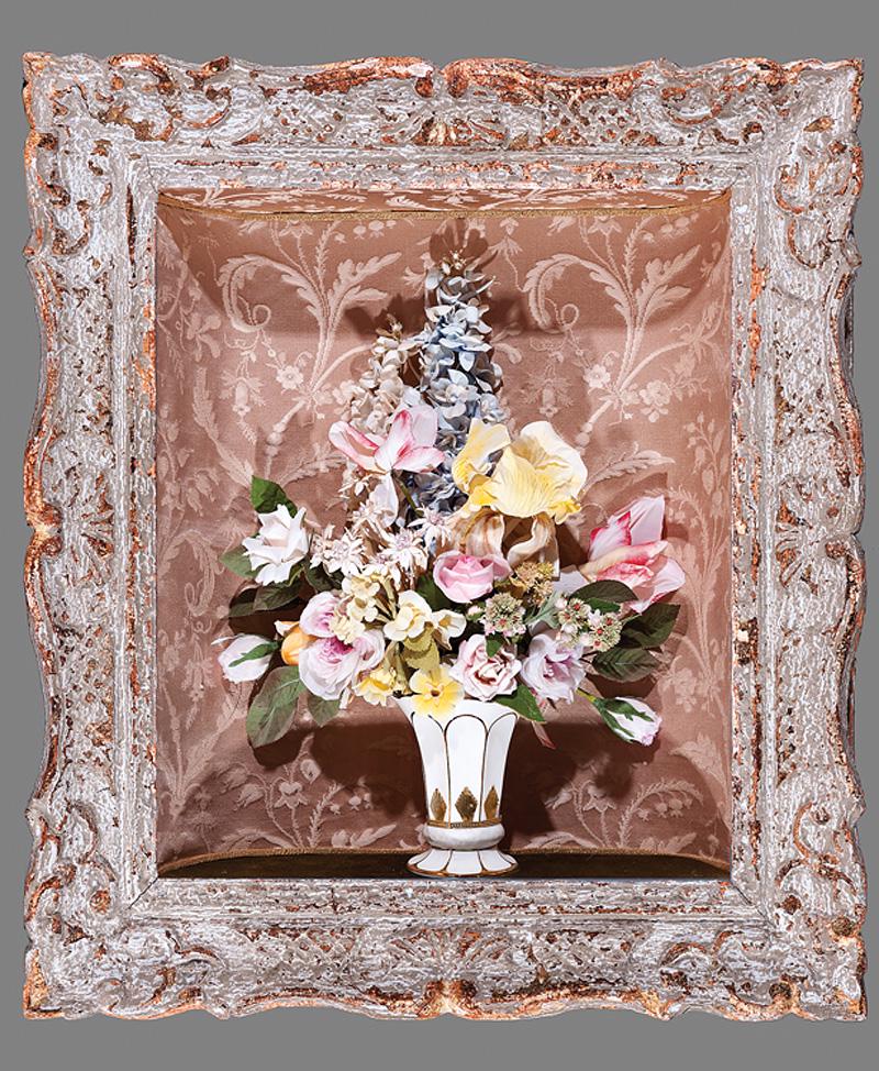 Porcelain and Fabric Floral Diorama (1 of 1)