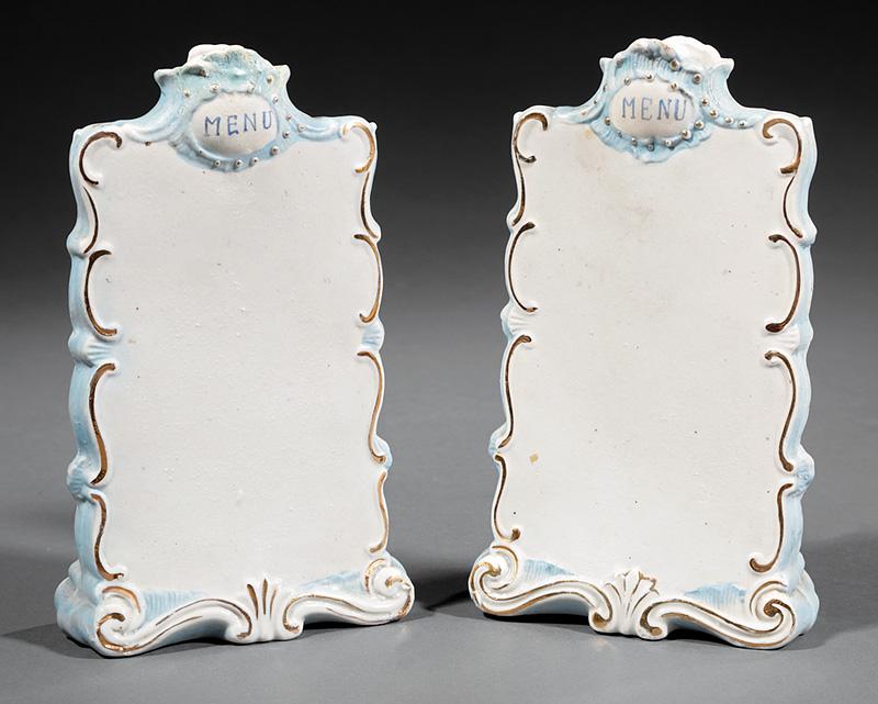 Glazed and Bisque Porcelain Menu Card/Posie Vases (1 of 1)
