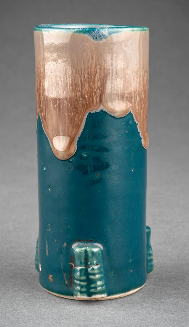 Turquoise e and Brown Drip-Glazed Porcelain Vase (1 of 1)