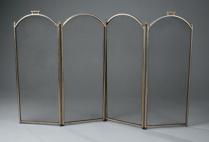 Four Panel Metal Fire Screen (1 of 1)