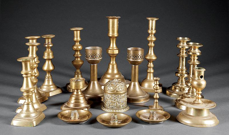 English and American Brass Candlesticks (1 of 1)