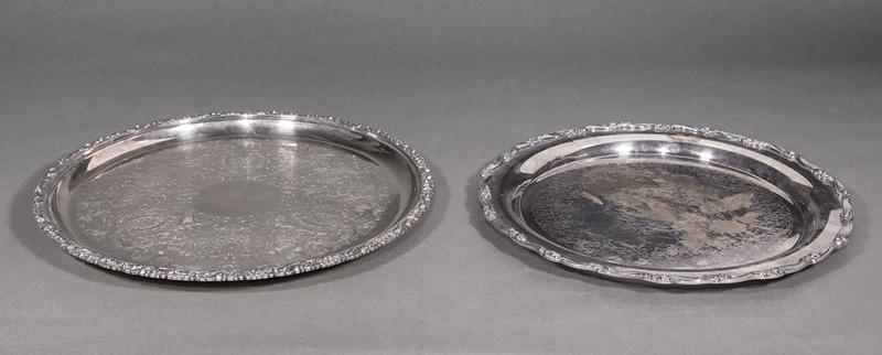 Two Silverplate Circular Trays (1 of 2)