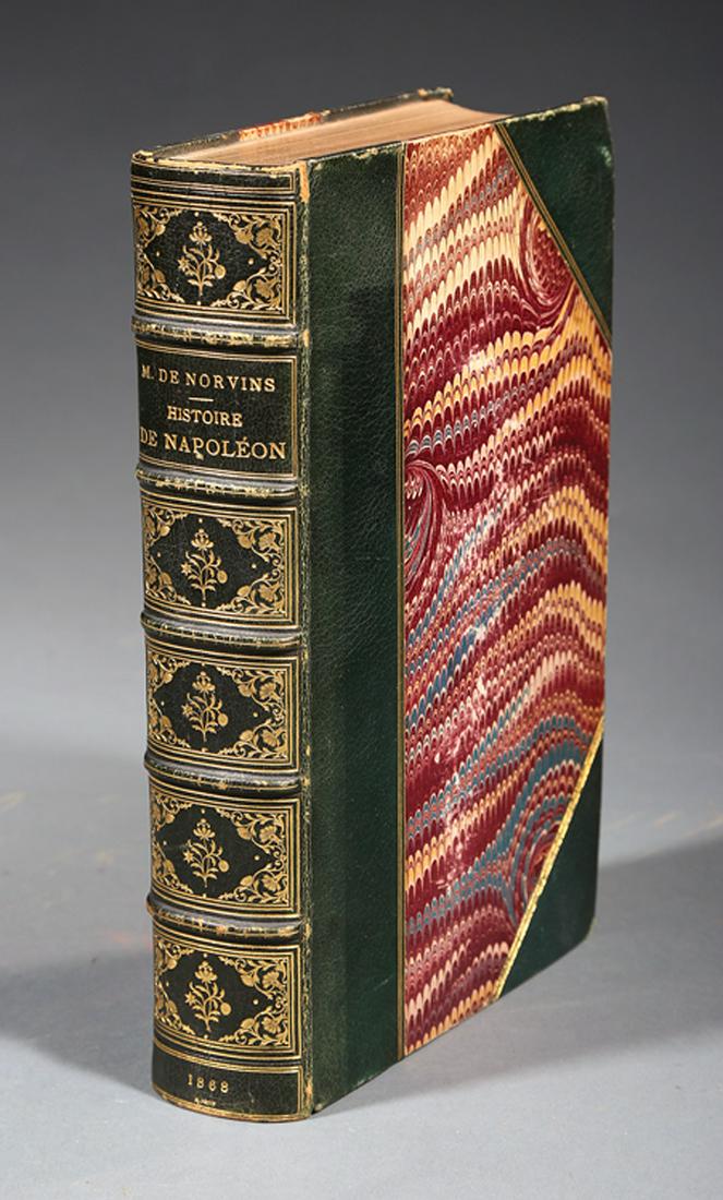 Histoire de Napoleon. De Norvins: [Napoleon] , De Norvins, Jacques Marquet. Histoire de Napoleon, Paris, Furne, Jouvet, 1868, octavo, 3/4 leather and marbled boards, with numerous illustrations, some hand-colored IMPORTANT: All purcha