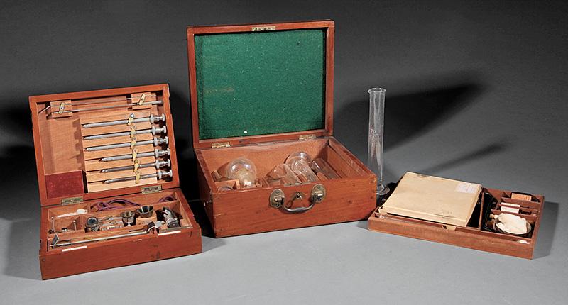 Two English Mahogany Medical Instrument Cases (1 of 1)