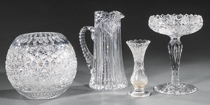 Four Pieces American Cut Glass Tableware (1 of 1)