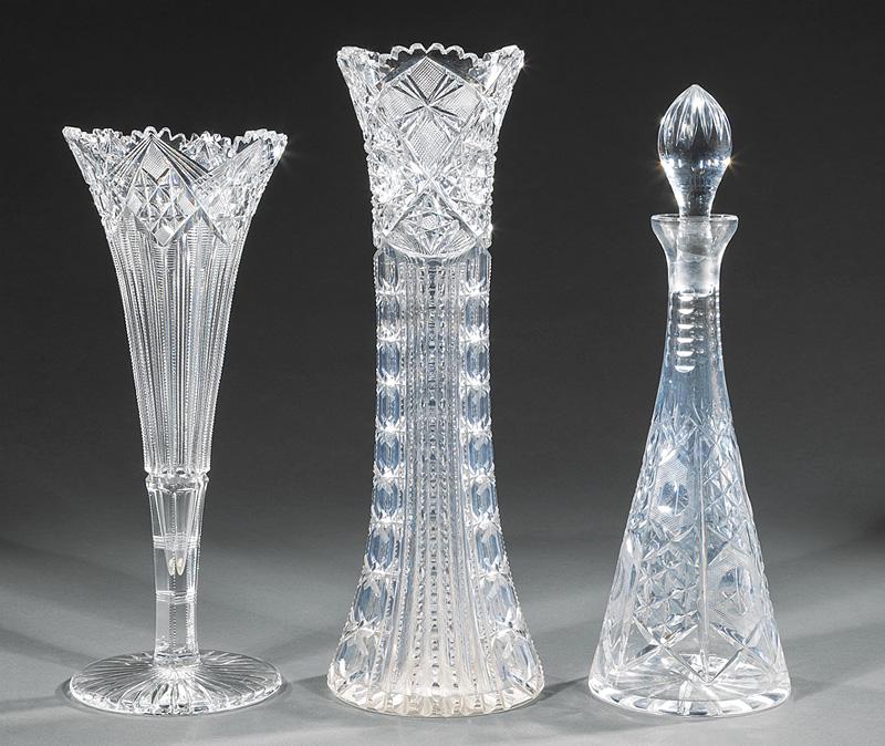 Three American Cut Glass Vases (1 of 1)