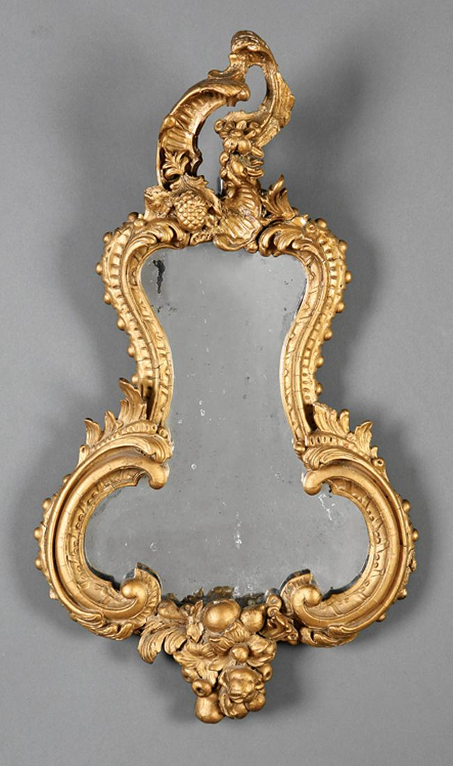 Pair of French Rococo-Style Giltwood Mirrors (1 of 2)