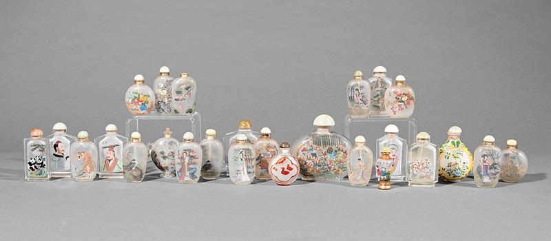 Twenty-Five Chinese Glass Snuff Botttles (1 of 5)