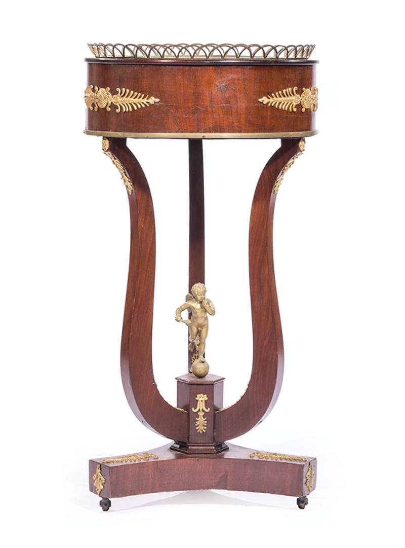 Bronze-Mounted Mahogany Jardiniere (1 of 8)