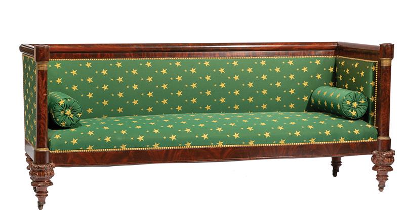 Bronze-Mounted Mahogany Box Sofa (1 of 4)
