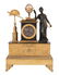 Gilt and Patinated Bronze Mantel Clock