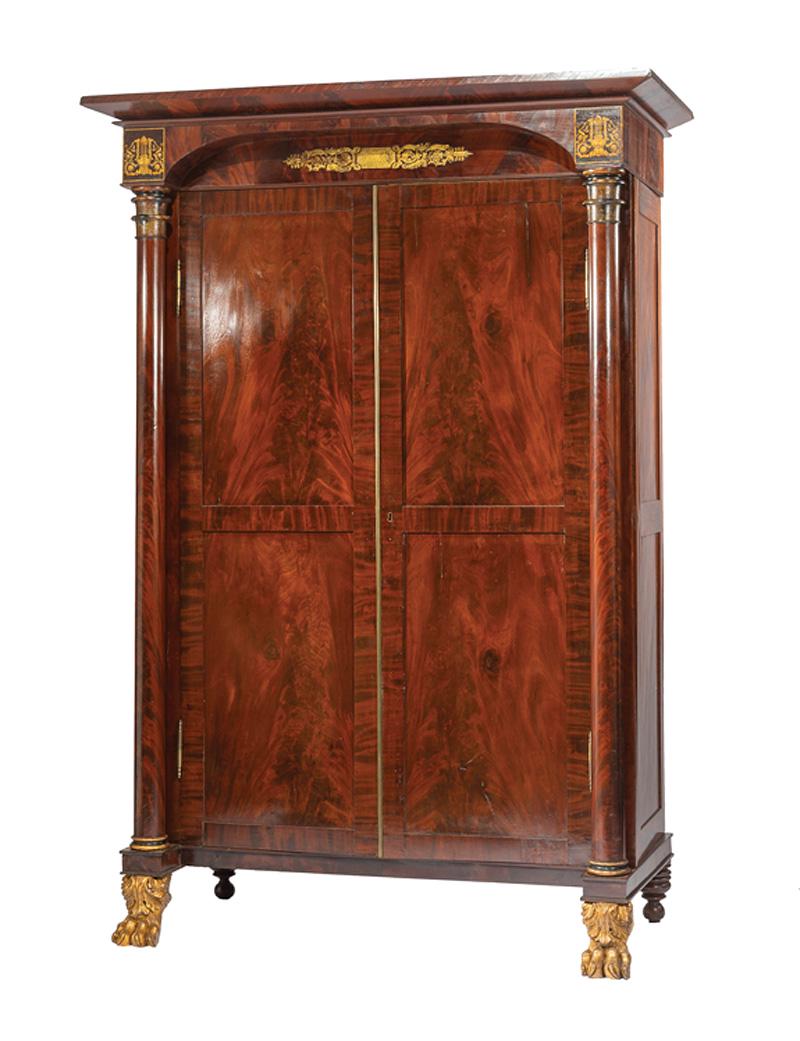 Mahogany Armoire, attr Meeks & Sons (1 of 6)