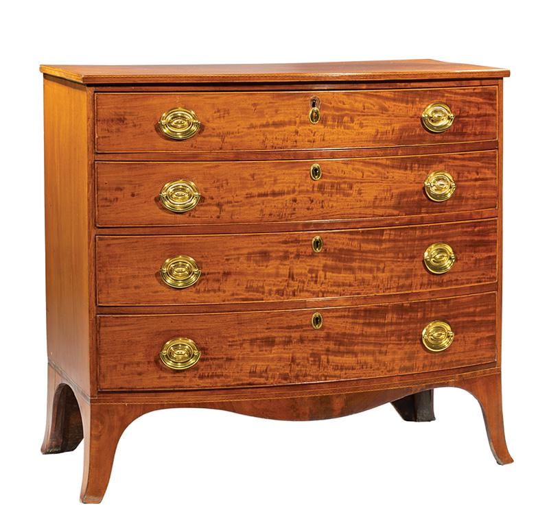 Inlaid Mahogany Chest of Drawers (1 of 3)