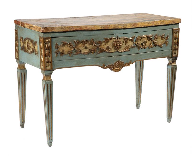 Carved, Painted and Parcel Gilt Console (1 of 3)