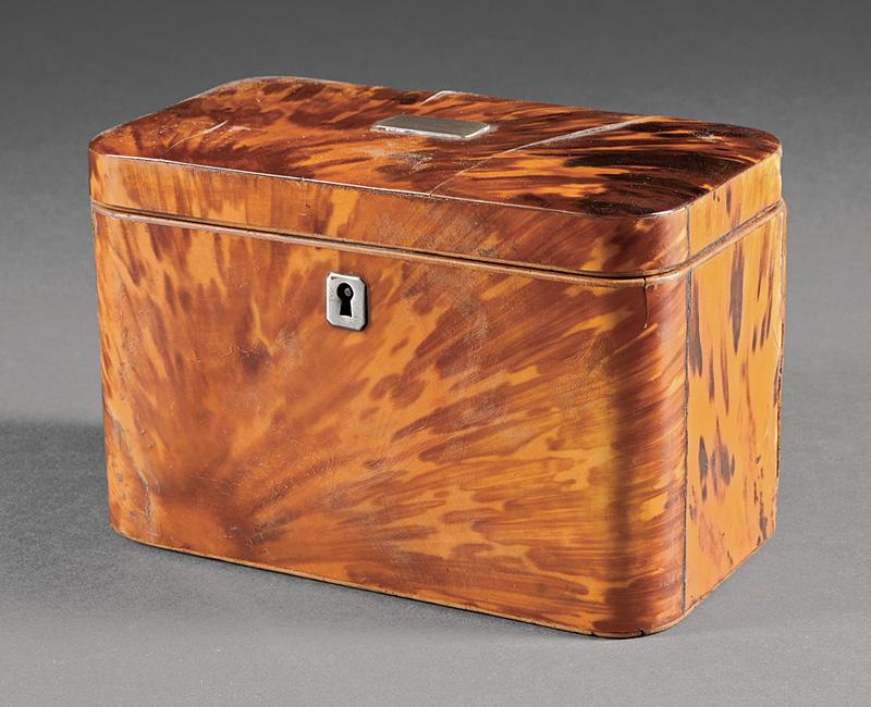 George III Tortoiseshell Tea Caddy (1 of 3)