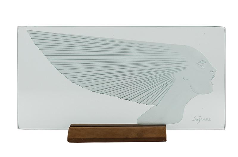 Frosted, Clear Glass "Victoire" Panel (1 of 1)