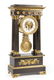 Patinated and Gilt Bronze Portico Clock