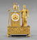 Gilt Bronze Figural Mantel Clock