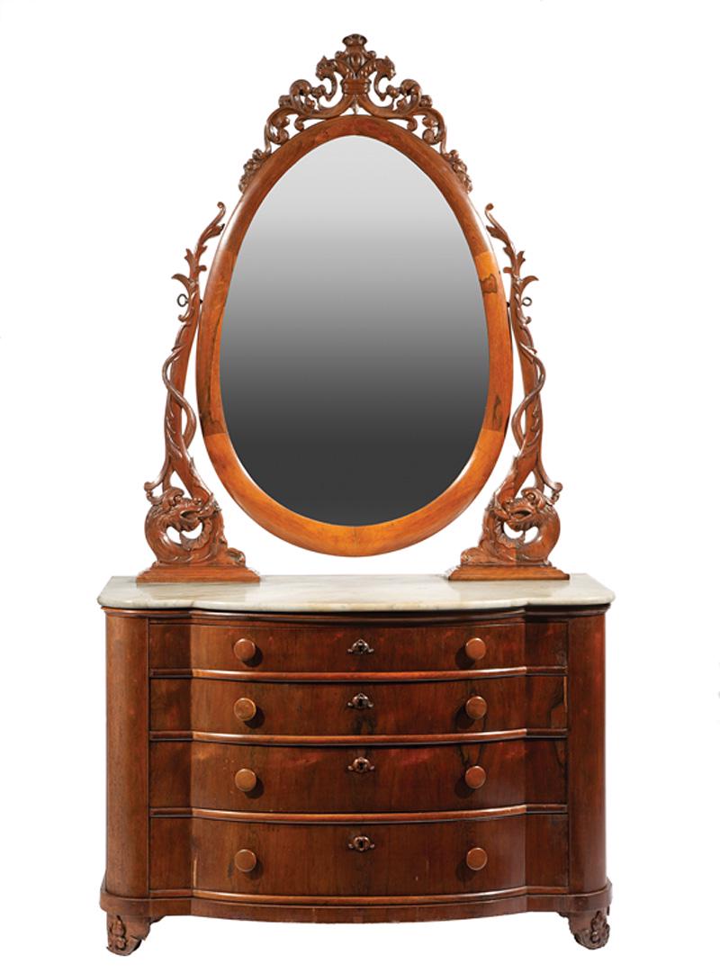 American Rococo Carved Rosewood Dresser (1 of 3)