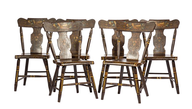 Carved and Stenciled Hitchcock Chairs (1 of 3)