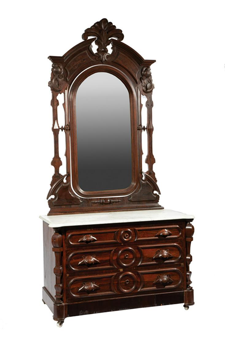 Rococo Carved Rosewood Dressing Chest (1 of 4)