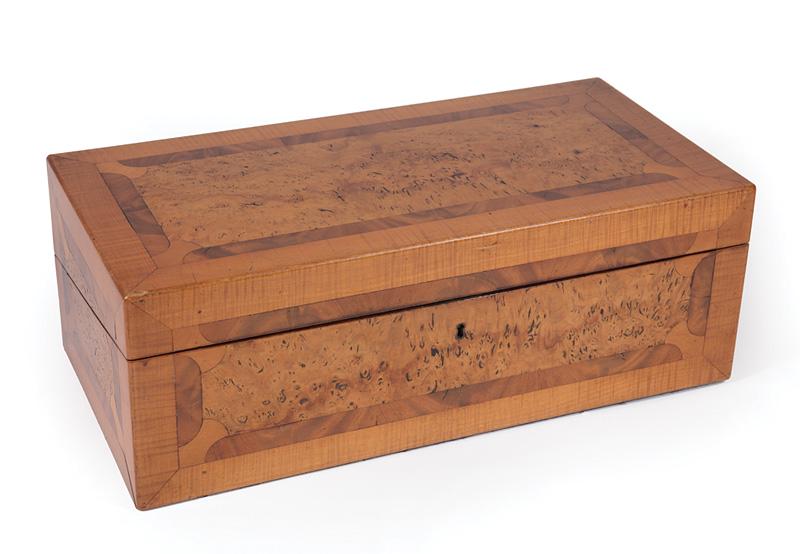 Inlaid Satinwood and Burlwood Lap Desk (1 of 3)