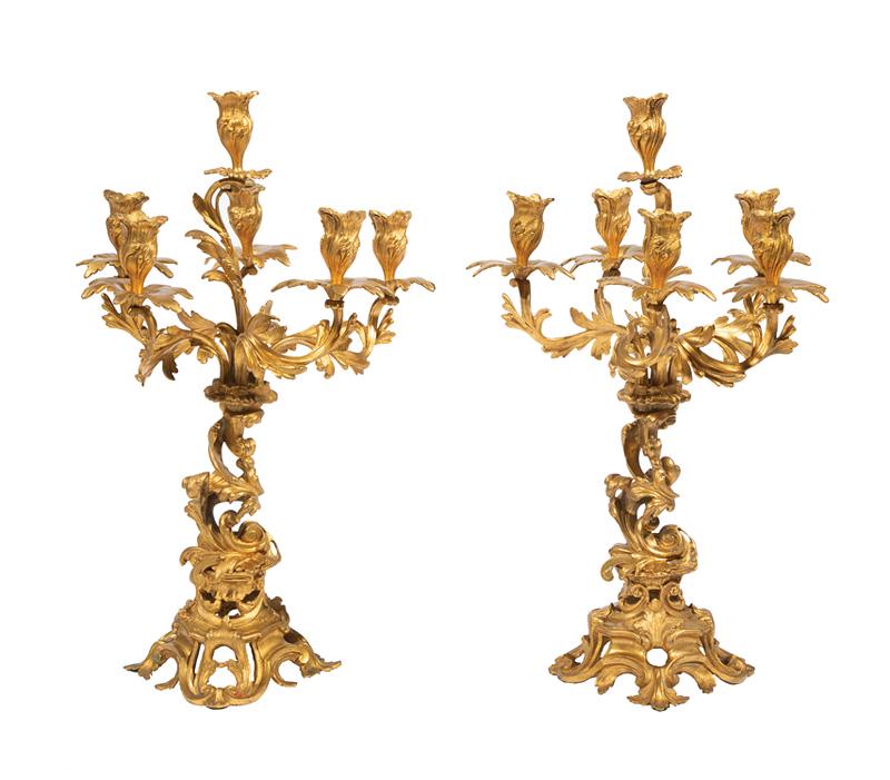 Louis XV-Style Gilt Bronze Canddelabra (1 of 1)
