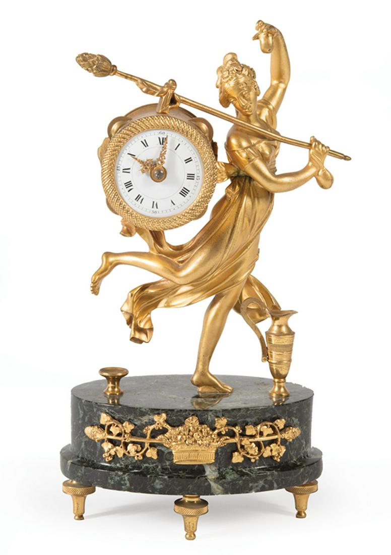 French Gilt Bronze Figural Clock (1 of 9)