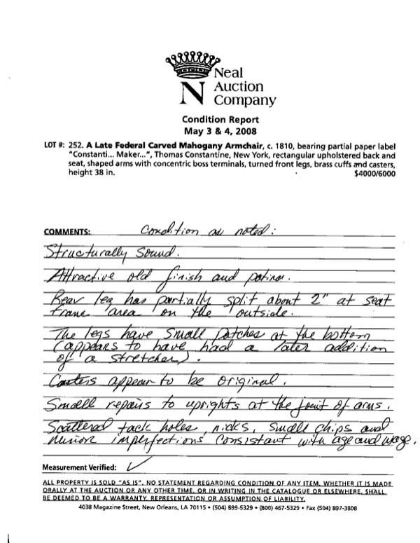 Late Federal Carved Mahogany Armchair - 10
