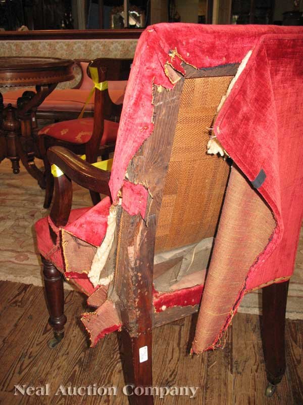 Late Federal Carved Mahogany Armchair - 4