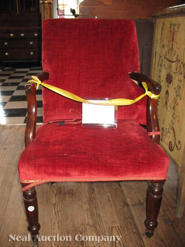 Late Federal Carved Mahogany Armchair - 9