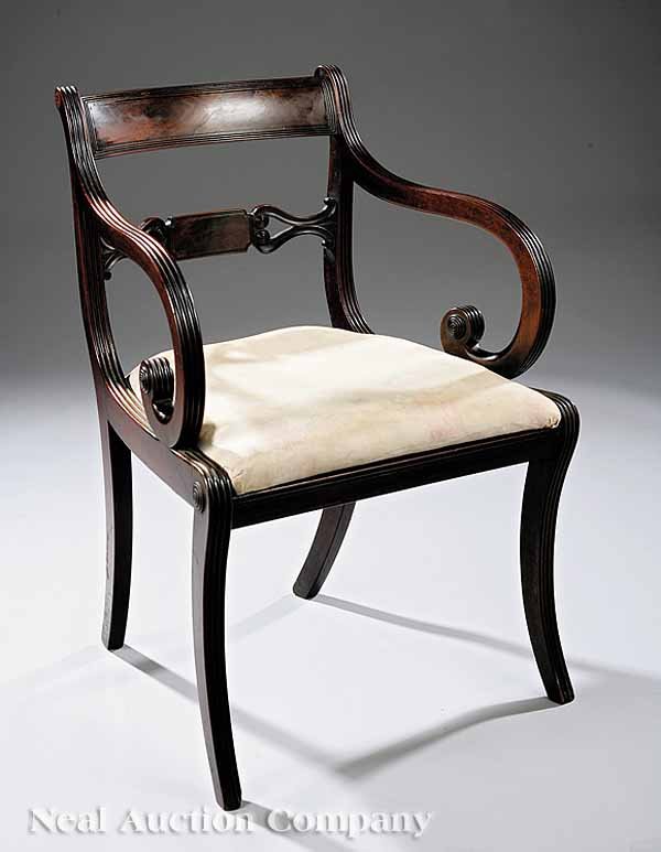 Good American Classical Mahogany Armchair