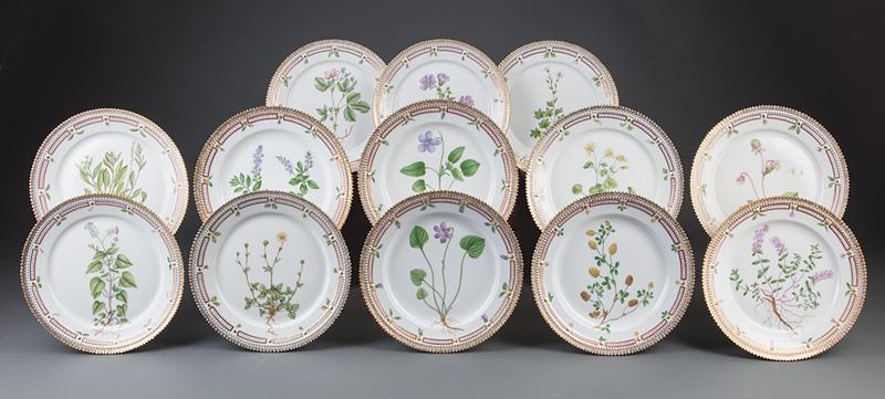 Royal Copenhagen "Flora Danica" Luncheon Plates (1 of 2)