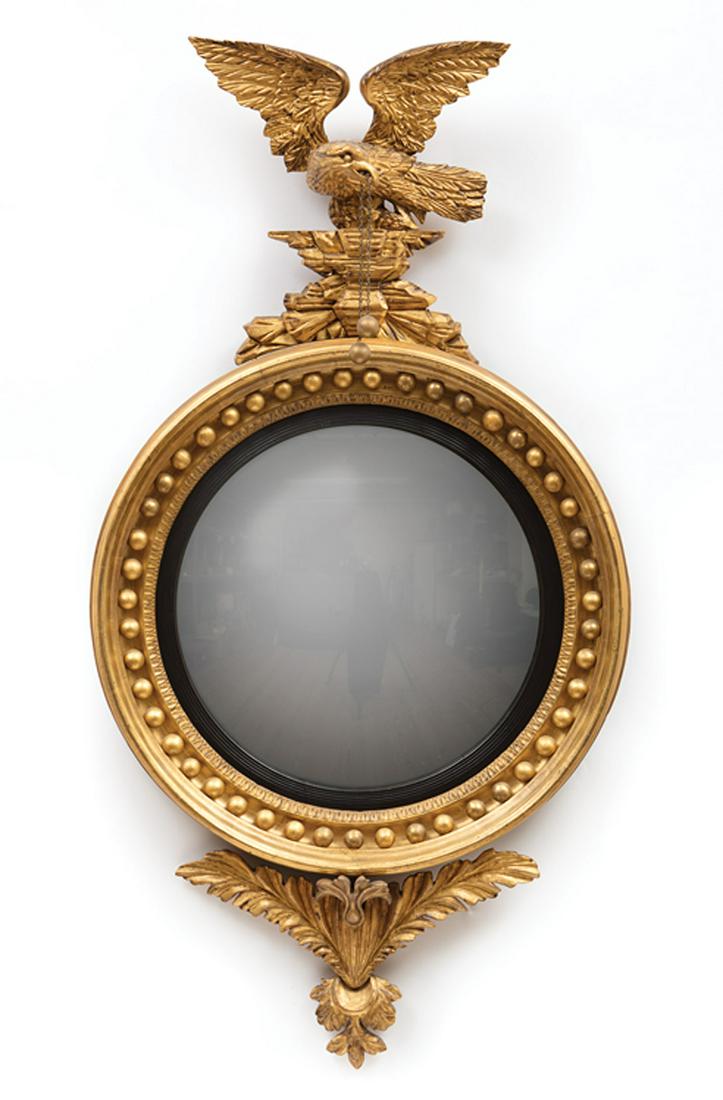 American Federal Giltwood Bullseye Mirror (1 of 2)