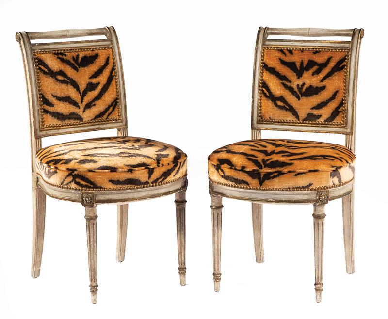 Louis XVI Painted and Parcel Gilt Side Chairs (1 of 1)