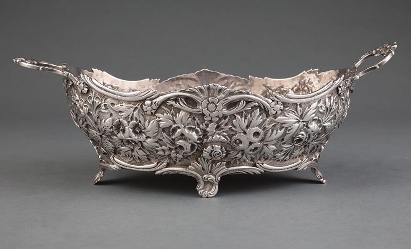 Kirk Coin Silver Repousse Bread Dish (1 of 2)