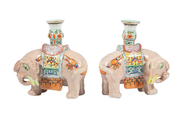 Chinese Export Porcelain Candle Holders (1 of 9)