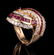 14 kt. Yellow Gold, Ruby and Diamond Jewerly - 3
