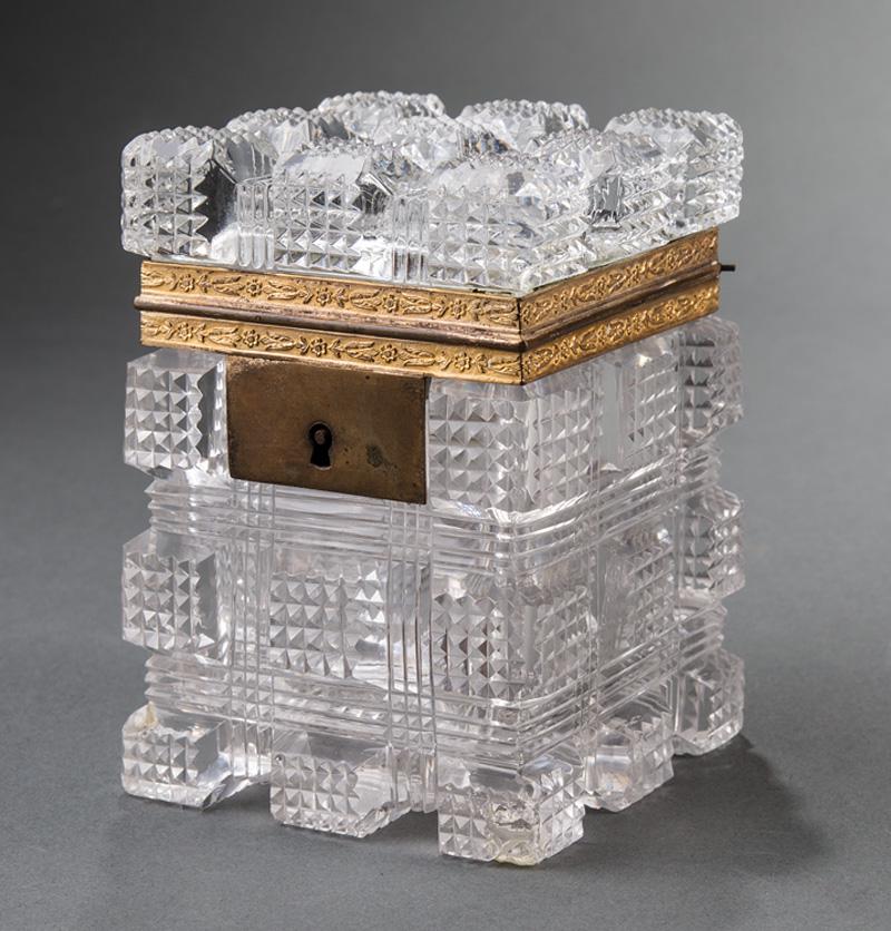 Brass-Mounted Baccarat Crystal Box (1 of 8)