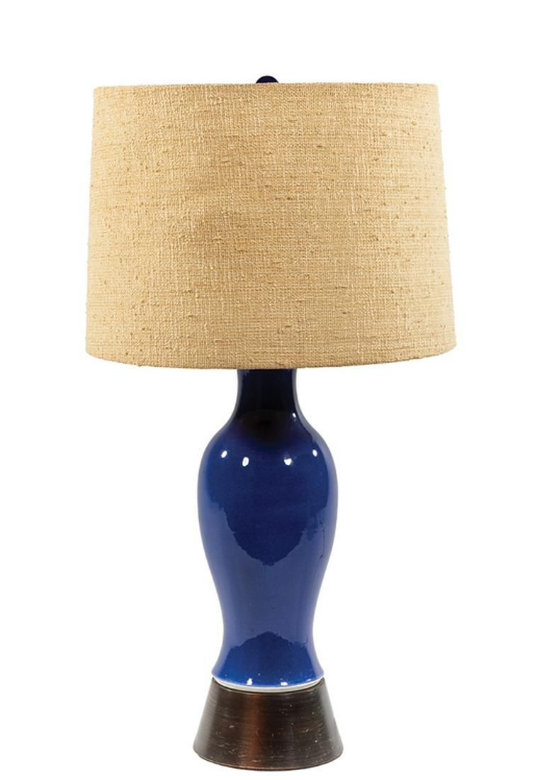 Billy Haines "Chinese" Blue Porcelain Lamp (1 of 8)