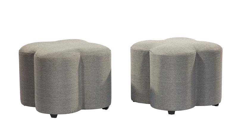 Decorative Pair of Upholstered Ottomans (1 of 1)