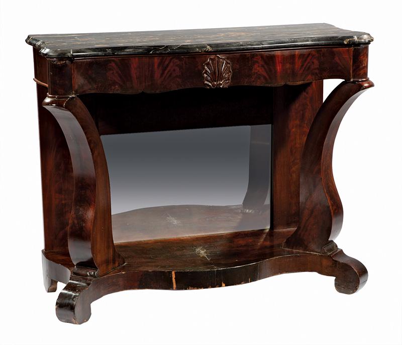 Late Classical Carved Mahogany Pier Table (1 of 1)