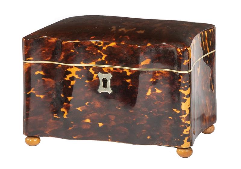 George III Tortoiseshell Tea Caddy (1 of 2)