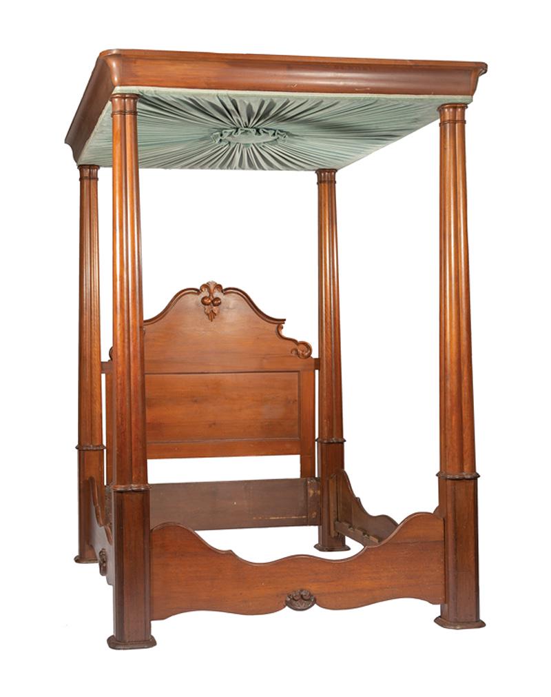 American Rococo Carved Mahogany Tester Bed (1 of 5)